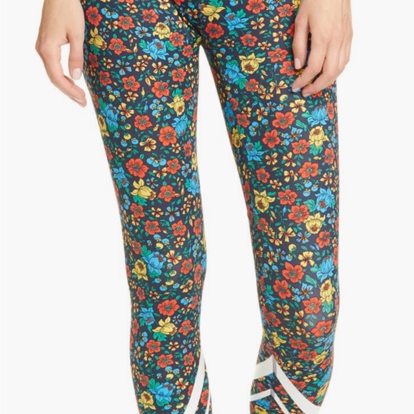 Tory Sport by Tory Burch Chevron Floral Leggings 7/8 Small - Picture 4 of 8